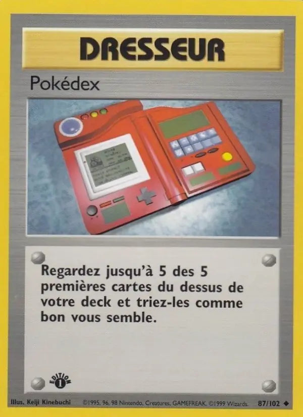 087/102 - Pokédex — Carte Pokémon Set de Base 87/102
