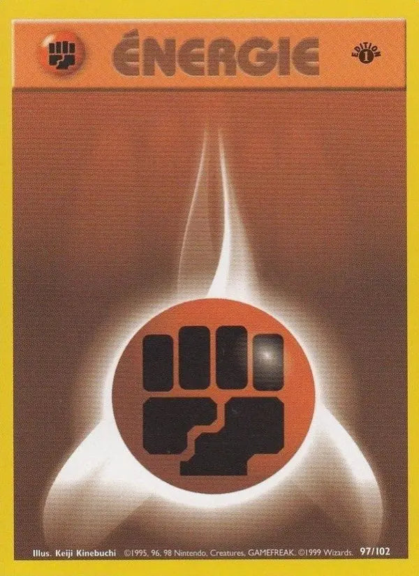 097/102 - Énergie Combat — Carte Pokémon Set de Base 97/102