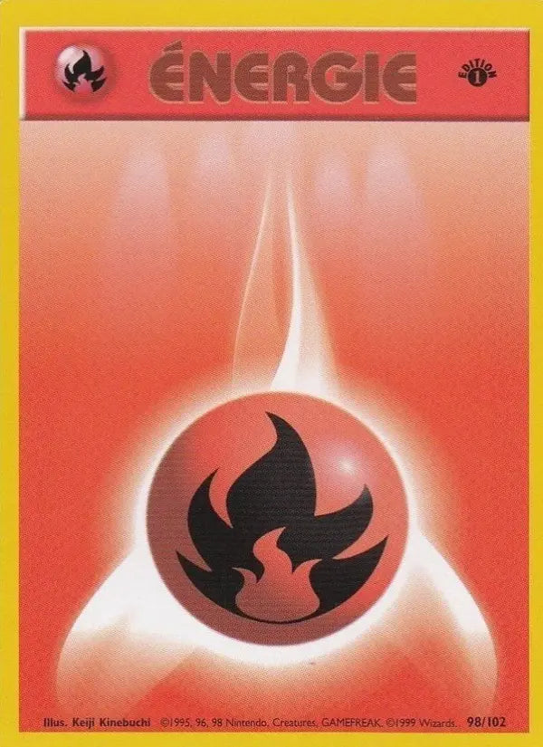098/102 - Énergie Feu — Carte Pokémon Set de Base 98/102