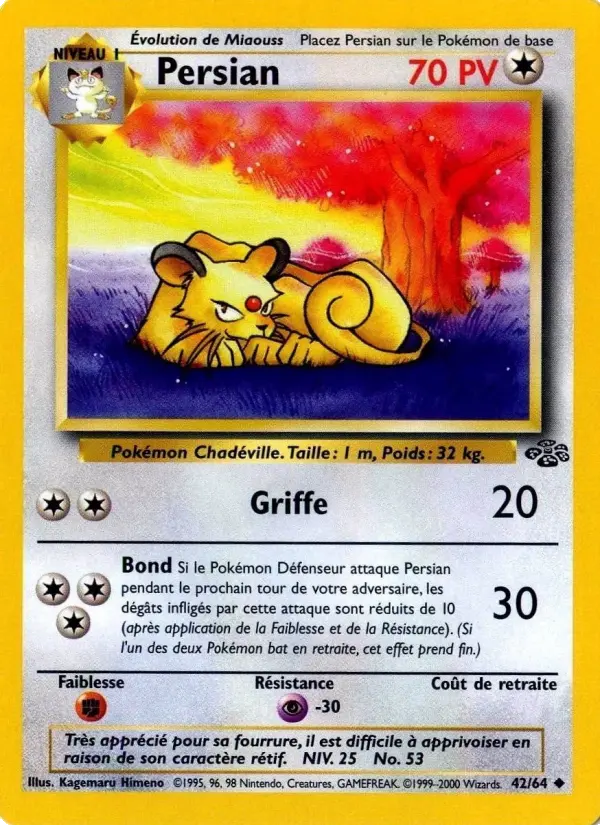 Persian — Carte Pokémon 42 Jungle