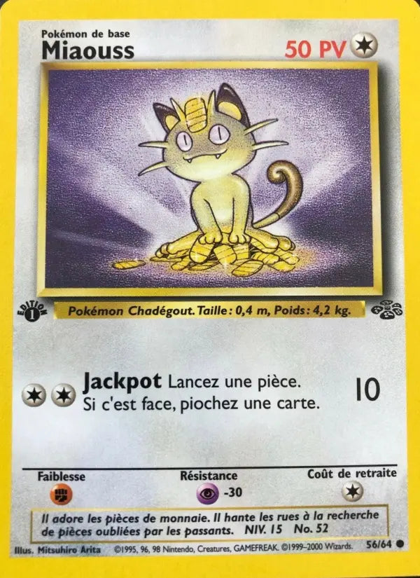 Miaouss — Carte Pokémon 56 Jungle