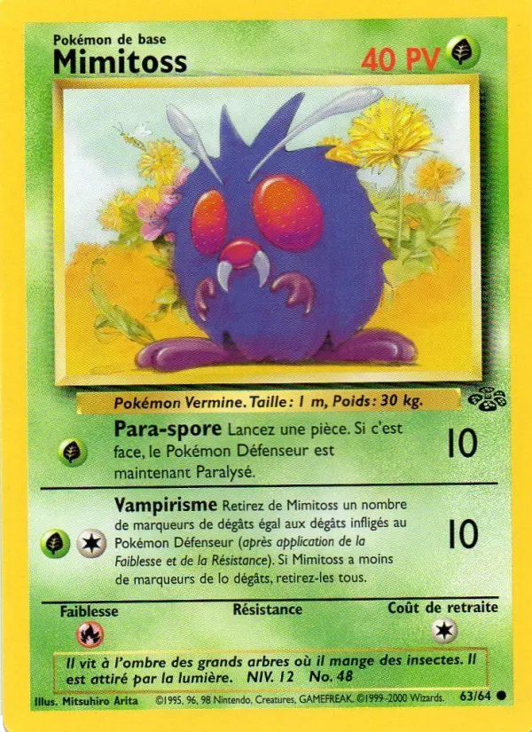 Mimitoss — Carte Pokémon 63 Jungle