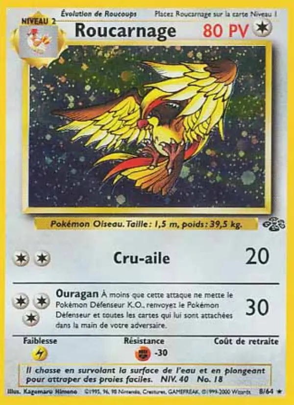 Roucarnage — Carte Pokémon 8 Jungle