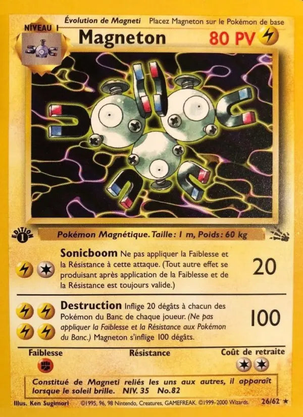 Magneton — Carte Pokémon 26 Fossile