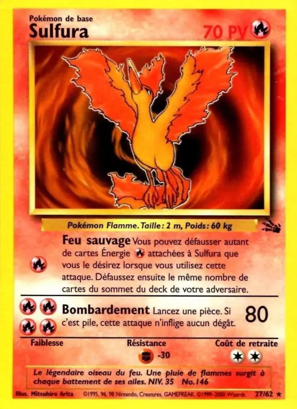 Sulfura — Carte Pokémon 27 Fossile