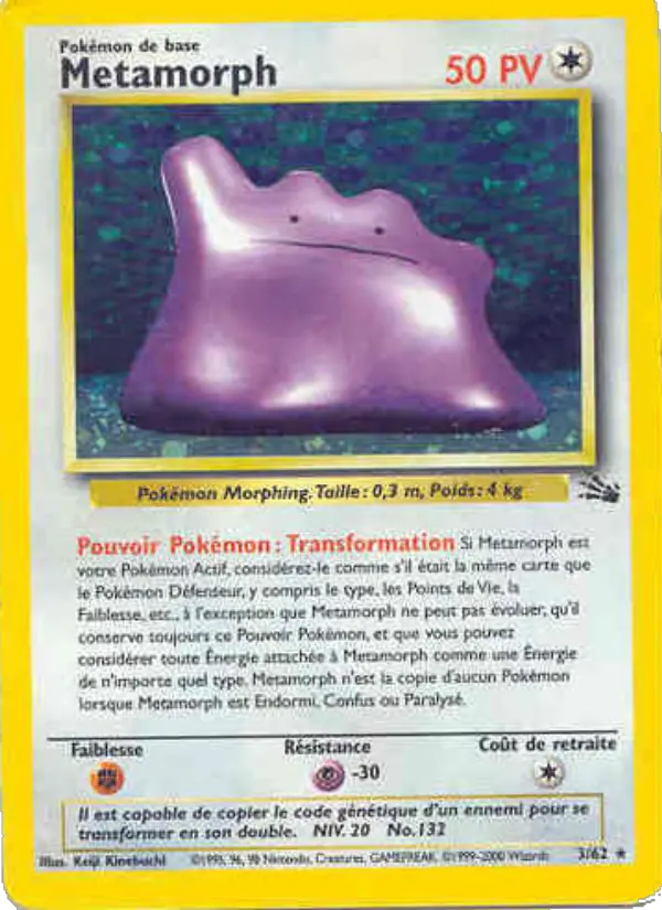 Metamorph — Carte Pokémon 3 Fossile