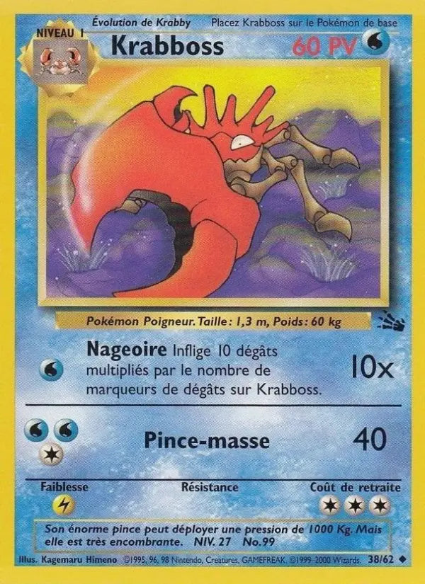 Krabboss — Carte Pokémon 38 Fossile