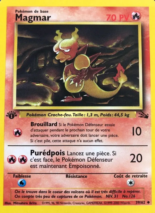 Magmar — Carte Pokémon 39 Fossile