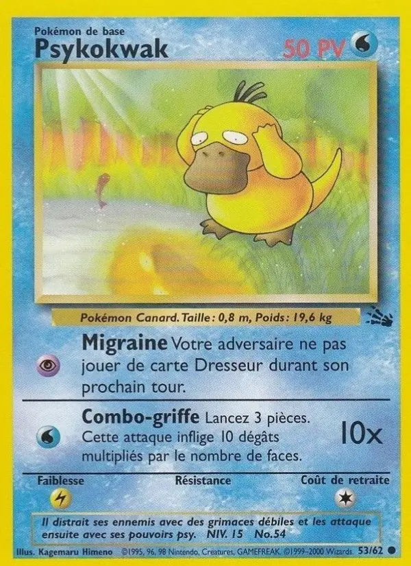 Psykokwak — Carte Pokémon 53 Fossile