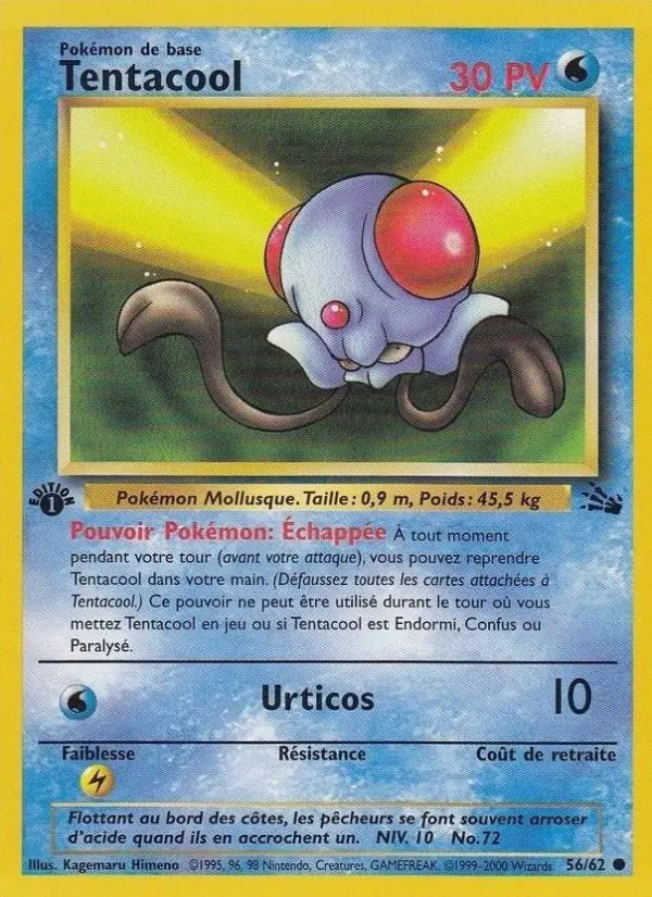 Tentacool — Carte Pokémon 56 Fossile