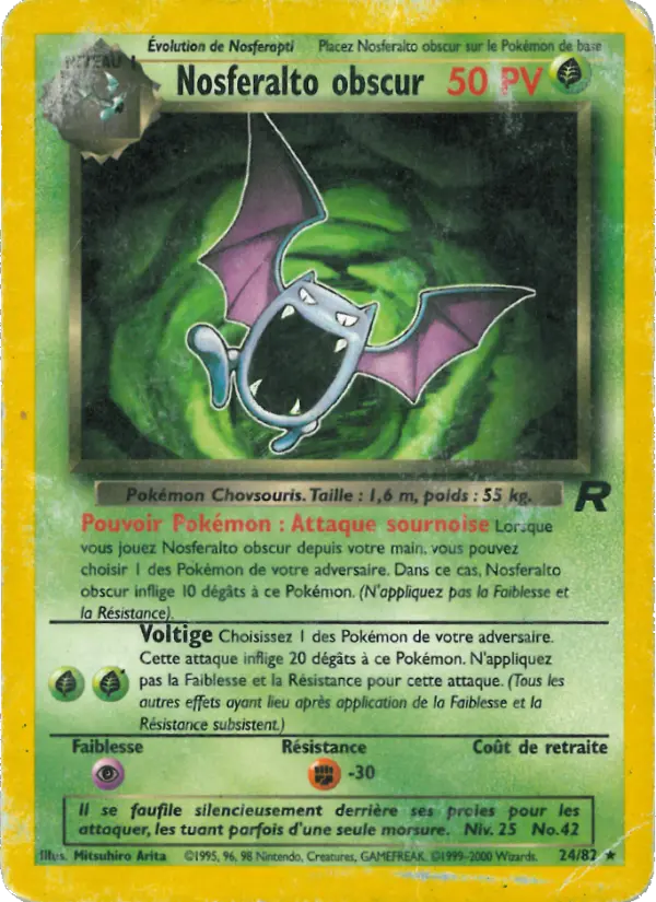Nosferalto obscur — Carte Pokémon 24 Team Rocket