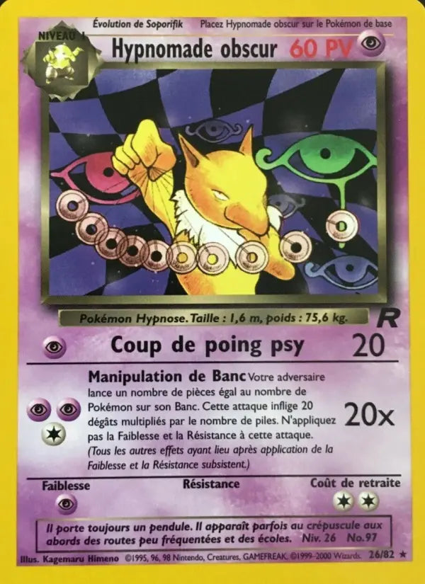 Hypnomade obscur — Carte Pokémon 26 Team Rocket