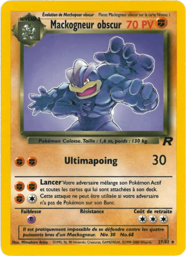 Mackogneur obscur — Carte Pokémon 27 Team Rocket