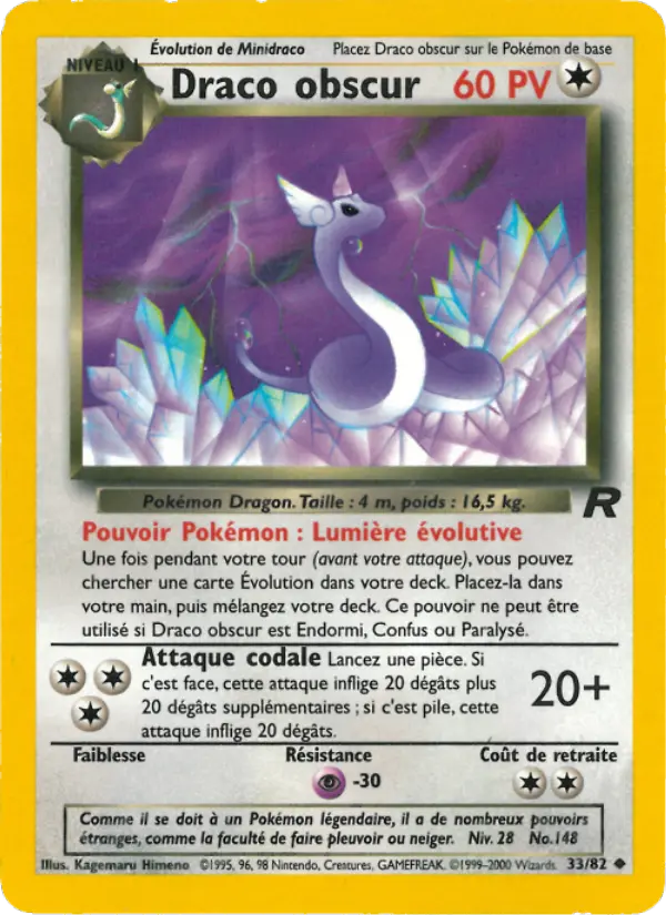 Draco obscur — Carte Pokémon 33 Team Rocket