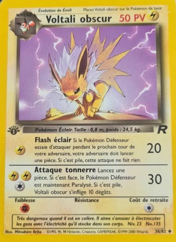 Voltali obscur — Carte Pokémon 38 Team Rocket