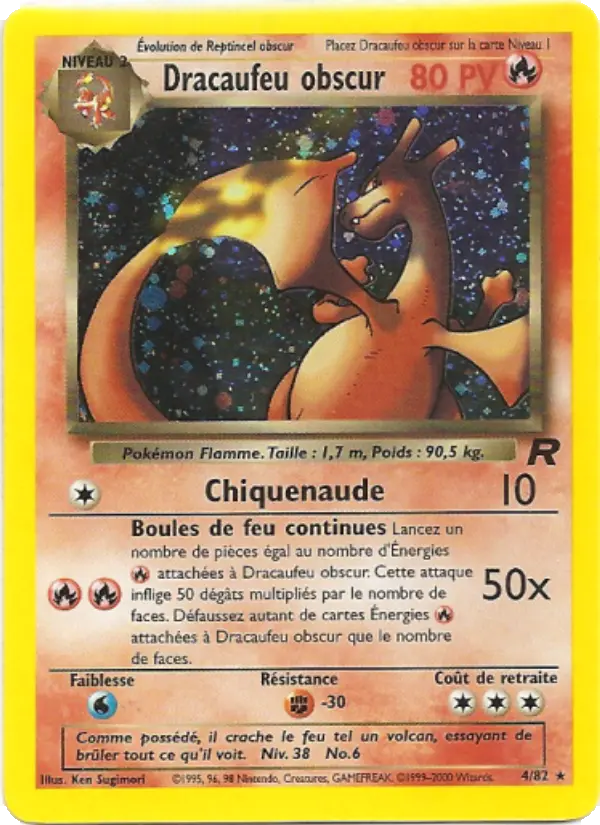 Dracaufeu obscur — Carte Pokémon 4 Team Rocket