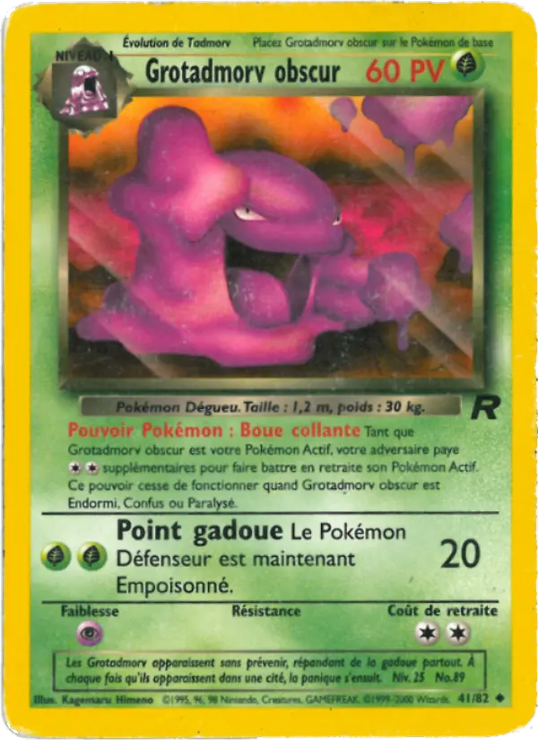 Grotadmorv obscur — Carte Pokémon 41 Team Rocket