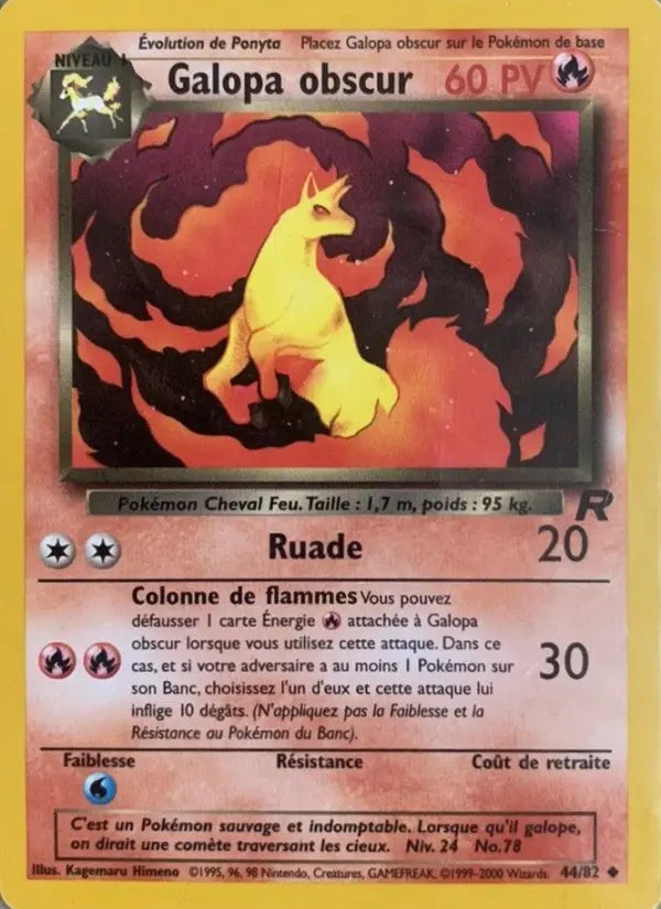 Galopa obscur — Carte Pokémon 44 Team Rocket