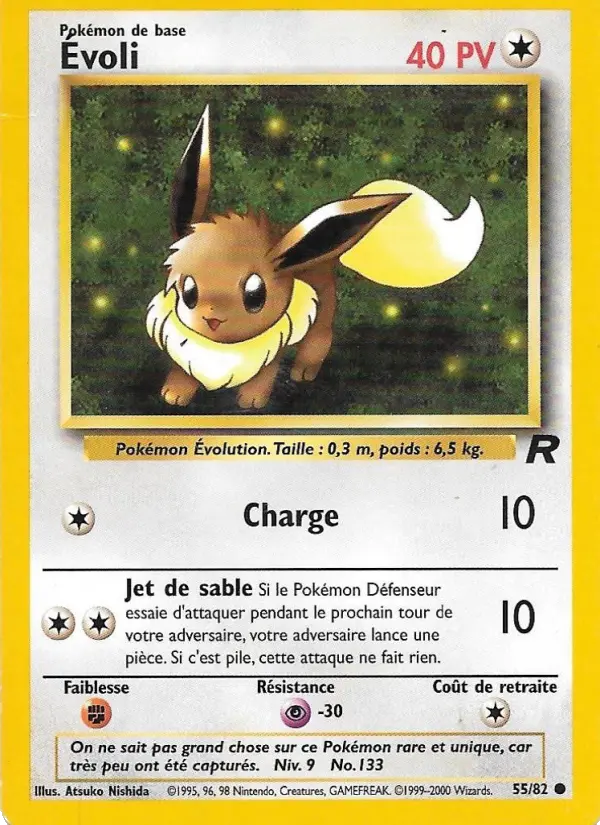 055/082 - Évoli — Carte Pokémon Team Rocket 55/82