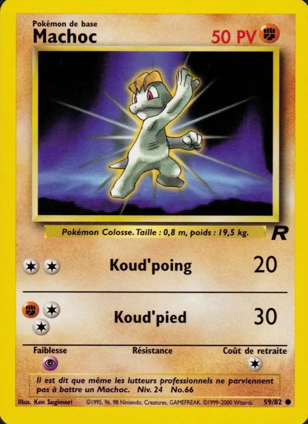 Machoc — Carte Pokémon 59 Team Rocket