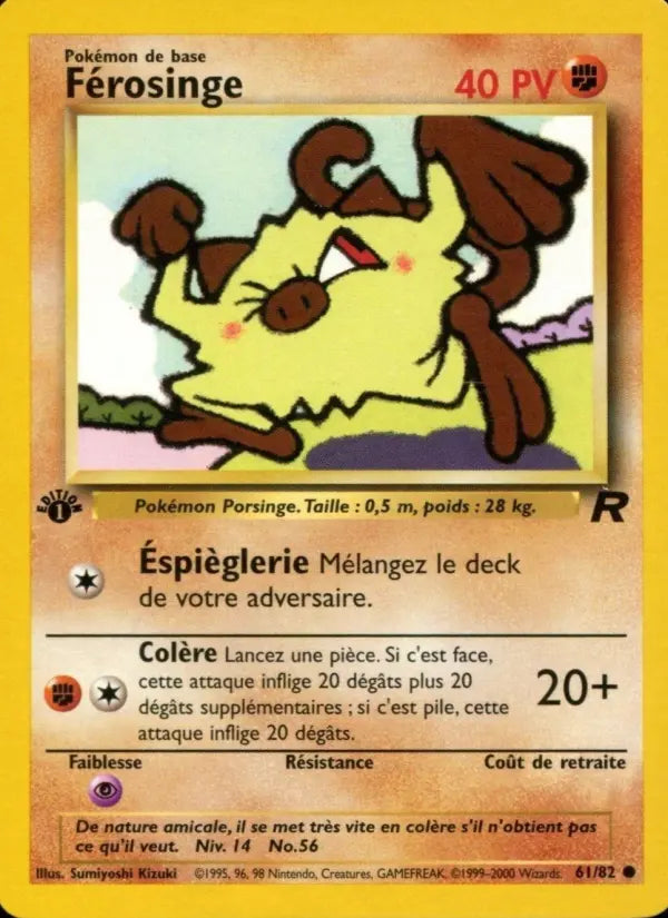 Férosinge — Carte Pokémon 61 Team Rocket
