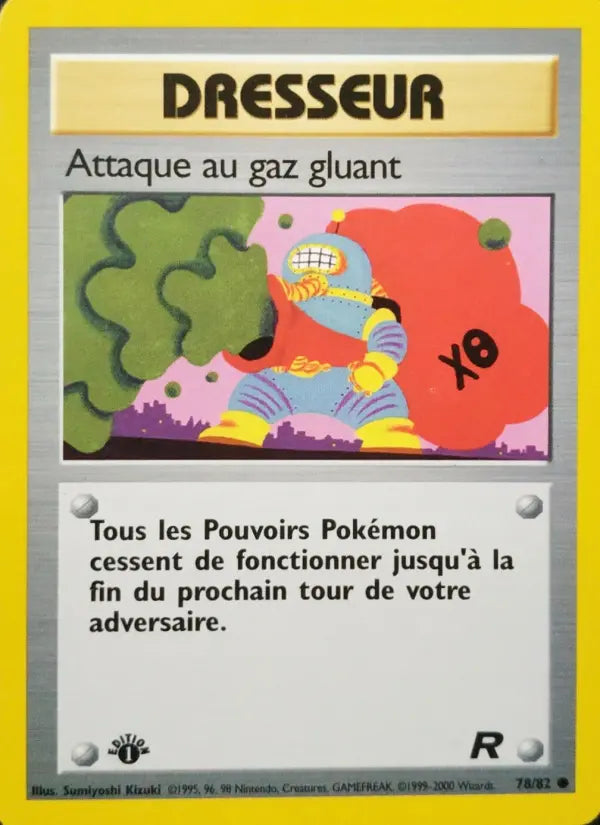 078/082 - Attaque au gaz gluant — Carte Pokémon Team Rocket 78/82