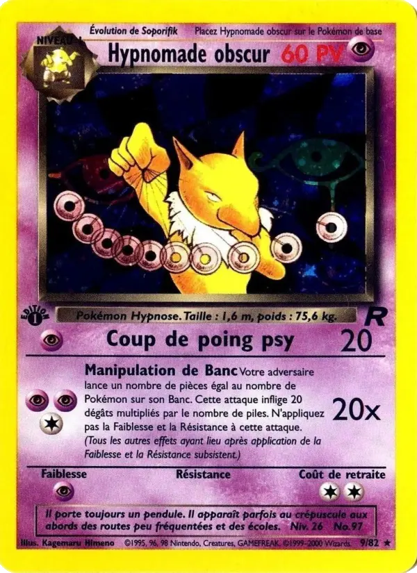 Hypnomade obscur — Carte Pokémon 9 Team Rocket