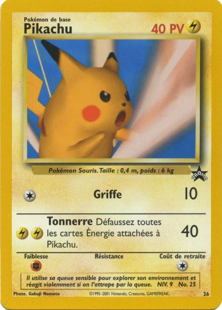 026 - Pikachu — Carte Pokémon Wizards Black Star Promos 026/53