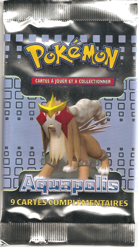 Booster Pokémon Aquapolis illustration Entei, scellé français