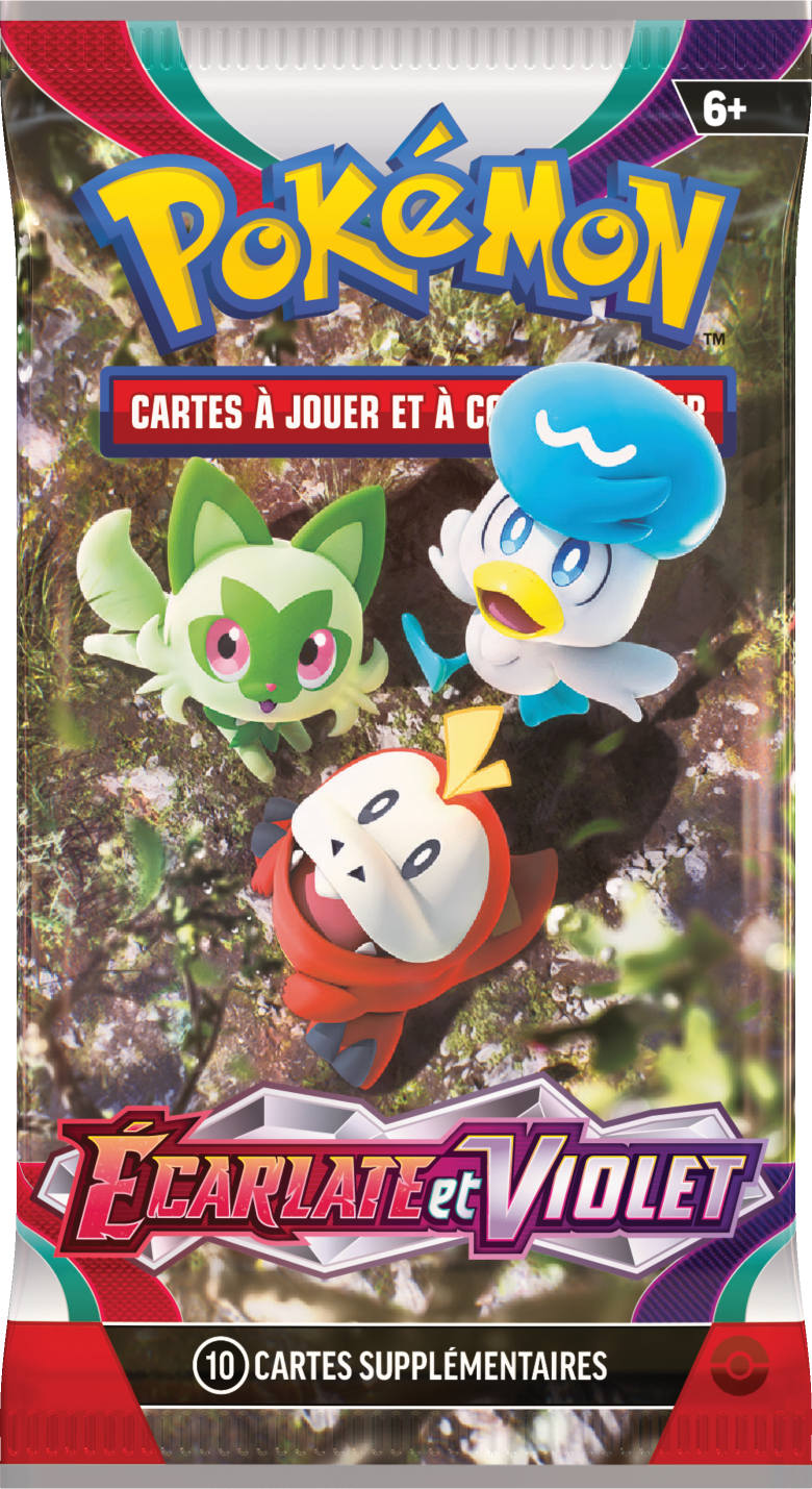 Booster Pokémon Écarlate et Violet illustration Pokémon de départ de Paldea, scellé français