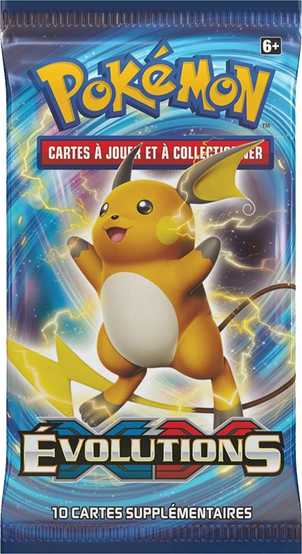Booster Pokémon Évolutions illustration Raichu, scellé français