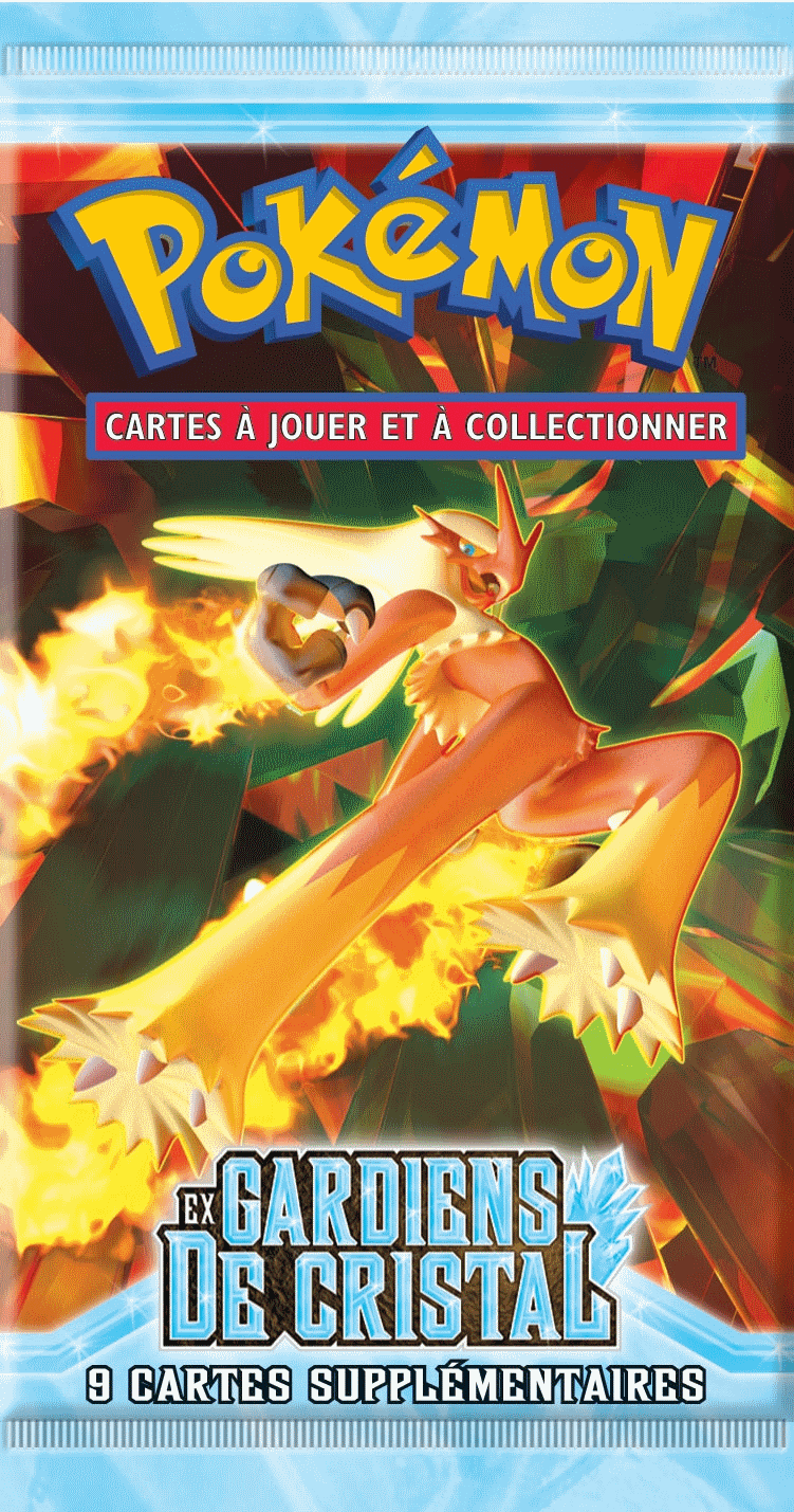 Booster Pokémon Gardiens de Cristal illustration Braségali, scellé français
