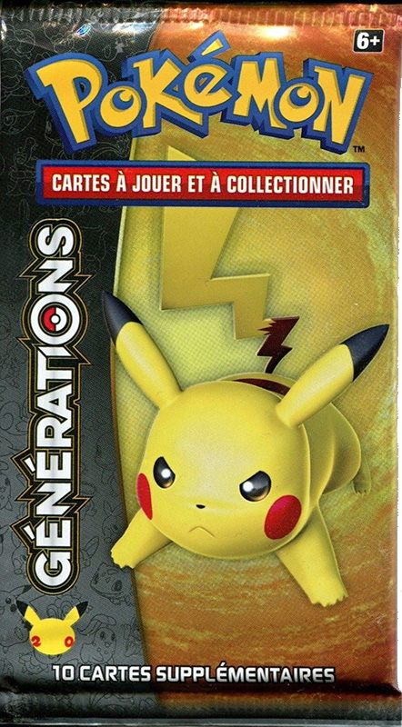 Booster Pokémon Générations illustration Pikachu, scellé français
