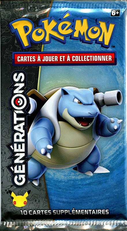 Booster Pokémon Générations illustration Tortank, scellé français