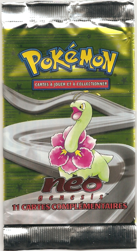 Booster Pokémon Neo Genesis illustration Méganium, scellé français