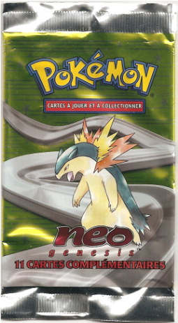 Booster Pokémon Neo Genesis illustration Typhlosion, scellé français