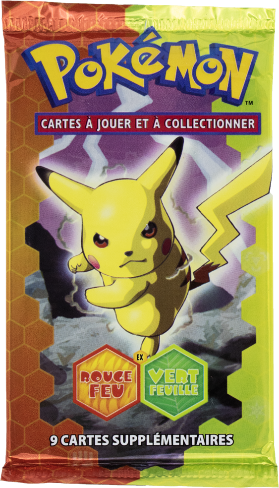 Booster Pokémon Rouge Feu & Vert Feuille illustration Pikachu, scellé français