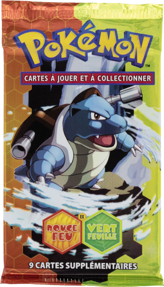 Booster Pokémon Rouge Feu & Vert Feuille illustration Tortank, scellé français