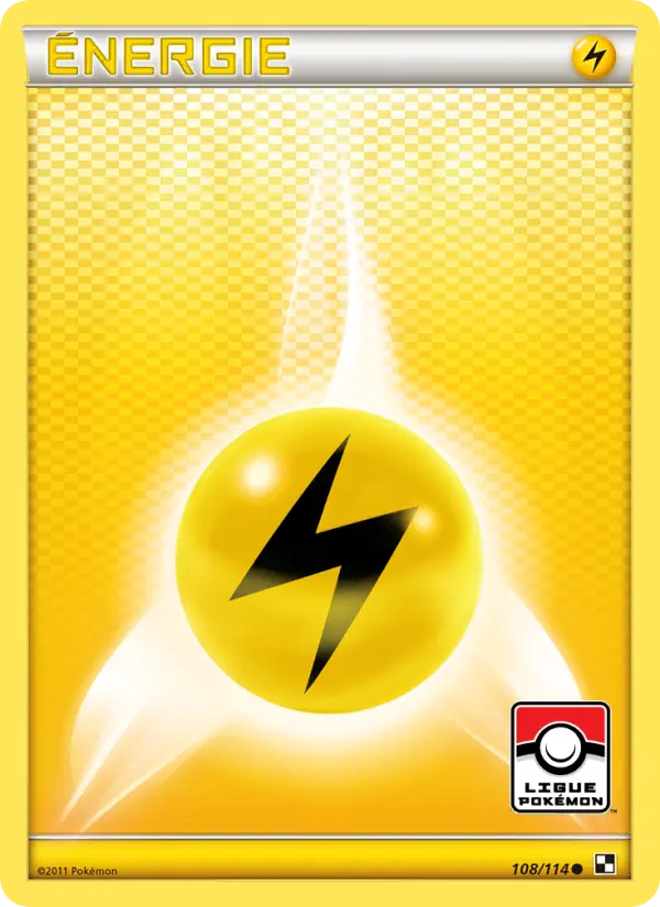 108/114 - Énergie Électrique — Carte Pokémon Noir & Blanc 108/114