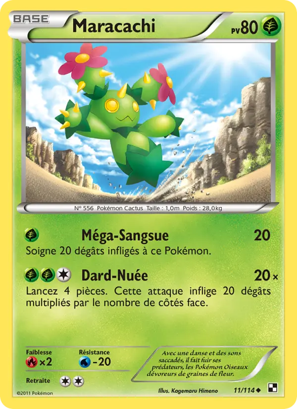 Maracachi — Carte Pokémon 11 Noir & Blanc