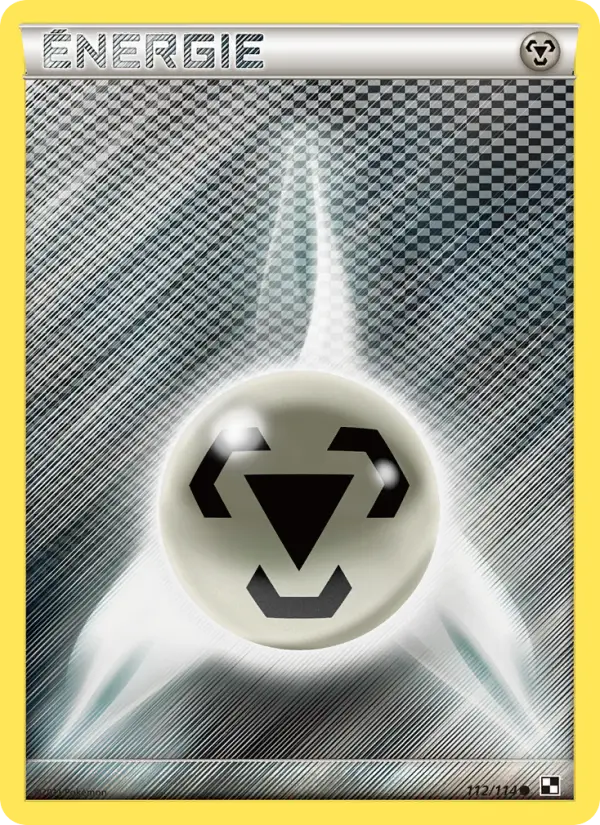 112/114 - Énergie Métal — Carte Pokémon Noir & Blanc 112/114