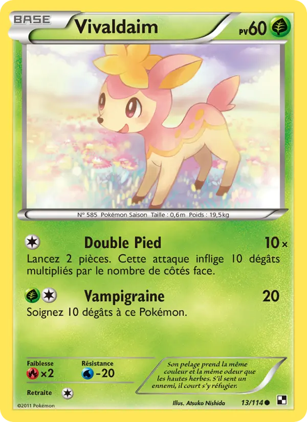 Vivaldaim — Carte Pokémon 13 Noir & Blanc