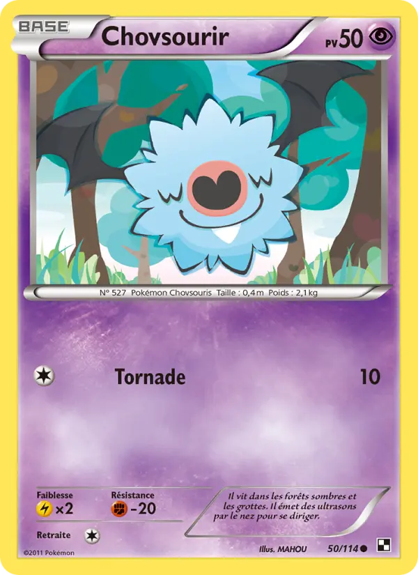 Chovsourir — Carte Pokémon 50 Noir & Blanc