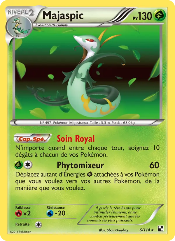 Majaspic — Carte Pokémon 6 Noir & Blanc
