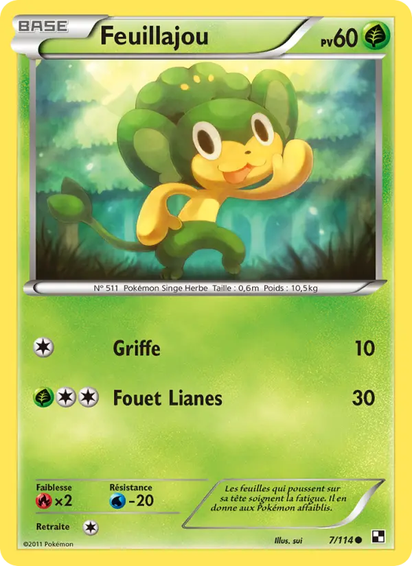 Feuillajou — Carte Pokémon 7 Noir & Blanc