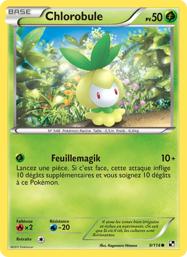 Chlorobule — Carte Pokémon 9 Noir & Blanc