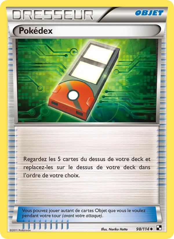 098/114 - Pokédex — Carte Pokémon Noir & Blanc 98/114