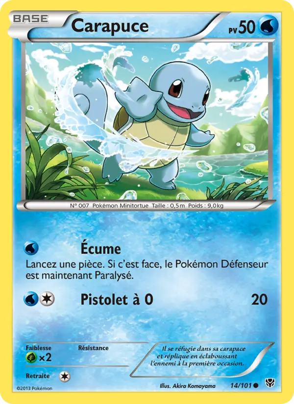 014/101 - Carapuce — Carte Pokémon Explosion Plasma 14/101