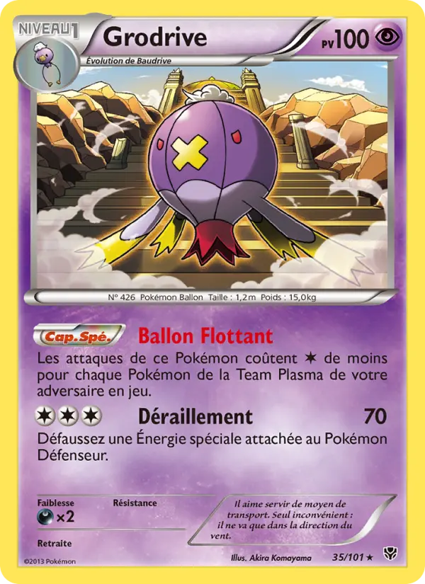 035/101 - Grodrive — Carte Pokémon Explosion Plasma 35/101
