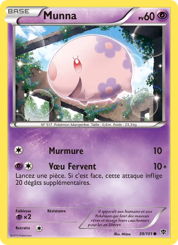 Munna — Carte Pokémon 39 Explosion Plasma